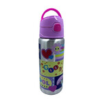 Botella  Aluminio Cresko 600Ml Cool Ck603 C/boton Y Pico